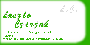 laszlo czirjak business card
