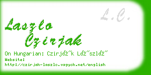 laszlo czirjak business card